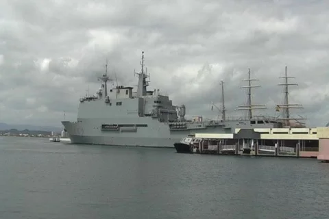 Spanish Navy L52 Castilla 2 Stock Footage