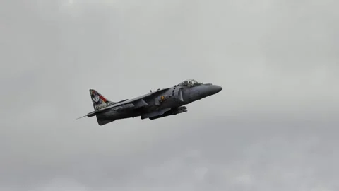 Spanish Navy McDonnell Douglas EAV-8B+ Matador II Harrier Stock Footage 270087559