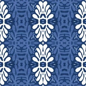 Spanish pattern. Seamless talavera ceramic. Vintage italian background. Stock Illustration