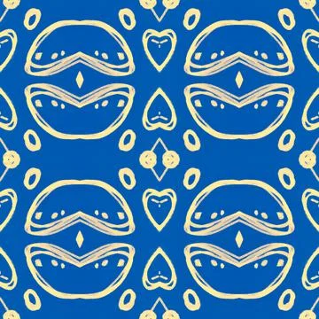 Spanish pattern. Seamless talavera ceramic. Vintage italian background. イラスト素材