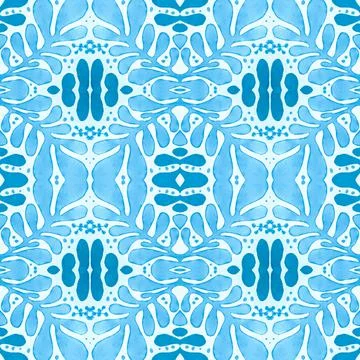 Spanish pattern. Seamless talavera ceramic. Vintage italian background. イラスト素材