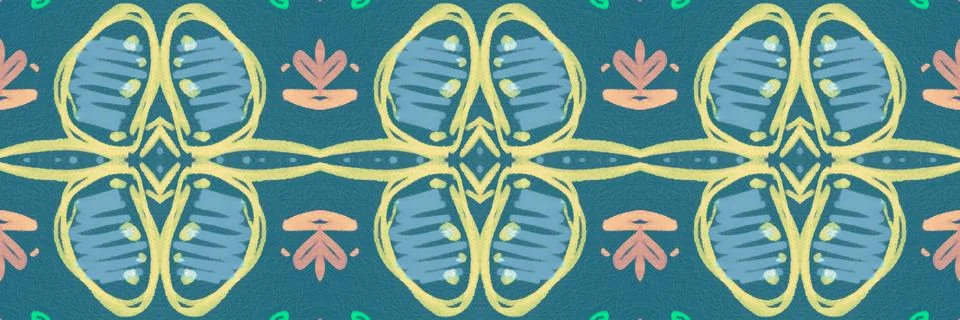 Spanish pattern. Seamless talavera ceramic. Vintage italian background. Stock Illustration