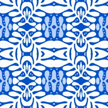 Spanish pattern. Seamless talavera ceramic. Vintage italian background. イラスト素材