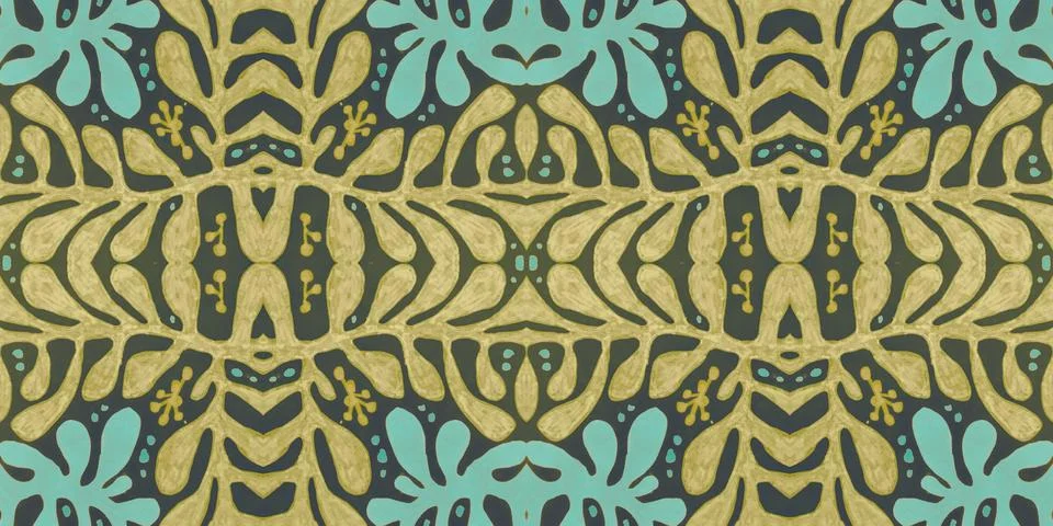 Spanish pattern. Seamless talavera ceramic. Vintage italian background. Stock Illustration