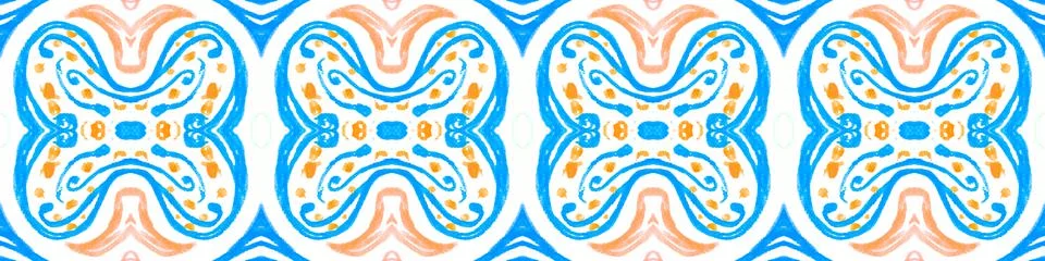 Spanish pattern. Seamless talavera ceramic. Vintage italian background. Stockillustratie