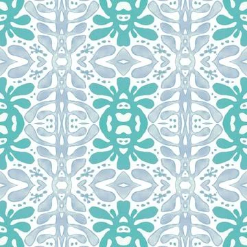 Spanish pattern. Seamless talavera ceramic. Vintage italian background. イラスト素材