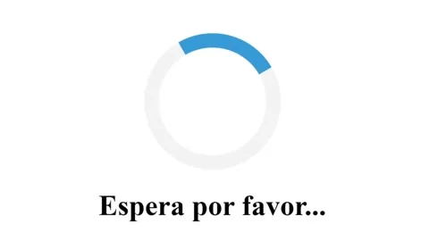 Spanish. Please Wait Loading Throbber Circle on Device Screen Digital Display 스톡 동영상 165475445