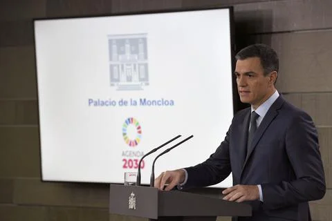 Spanish PM Sanchez gives Maduro an eight-day term to call for elections, Madrid, Stock Photos