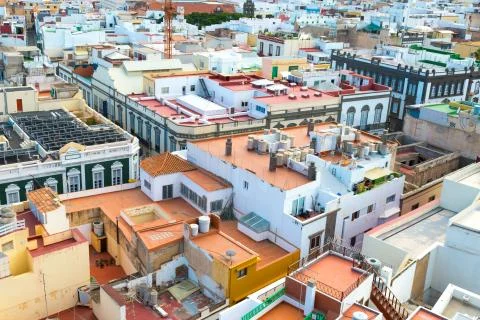 Spanish rooftop view Stock Photos