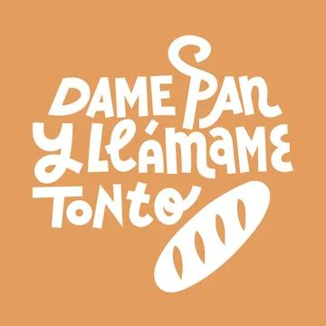 Spanish saying about bread Illustrazione stock