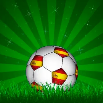 Spanish soccer ball, vector Stock Illustration