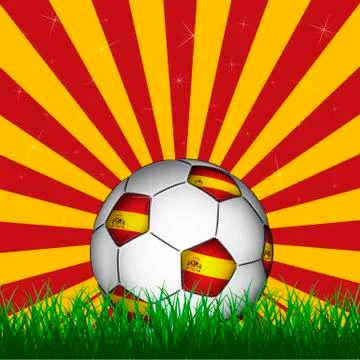 Spanish soccer ball, vector Stock Illustration