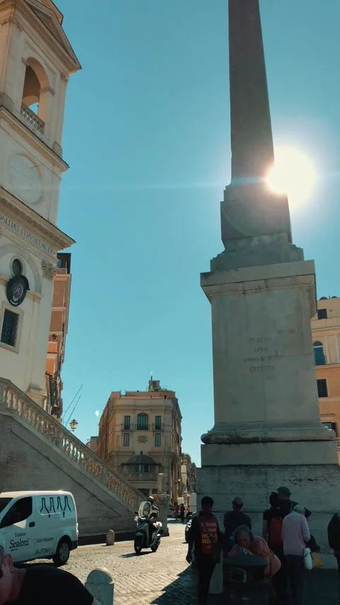 Spanish Steps 3  edit Stock Footage 342760320