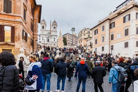 Spanish Steps (Piazza di Spagna) in Rome, Italy Stock Photos