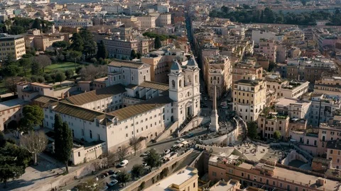 Spanish Steps in Rome Stock Footage 122454321
