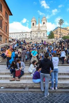 Spanish Steps in Rome Stock Photos