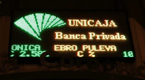 Spanish Stock Ticker 스톡 동영상 7908571