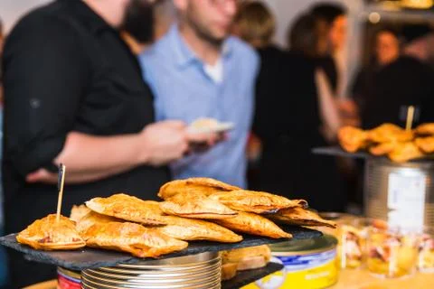 Spanish tapas called pintxos of the Basque country Stock Photos