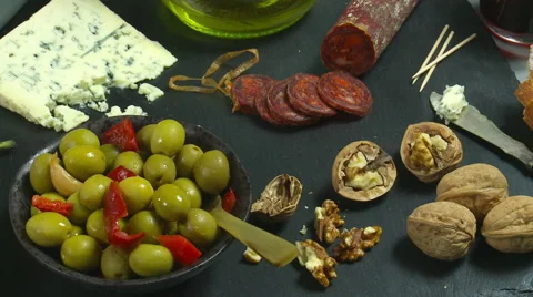 Spanish tapas food 動画素材 47151594