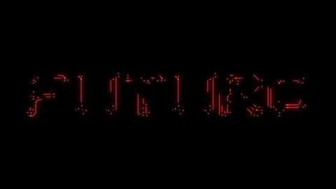 Spanish text future in the form of printed circuit board tracks Stock Footage 103885789