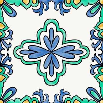 Spanish tile Stock Illustration