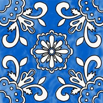 Spanish tile Illustrazione stock