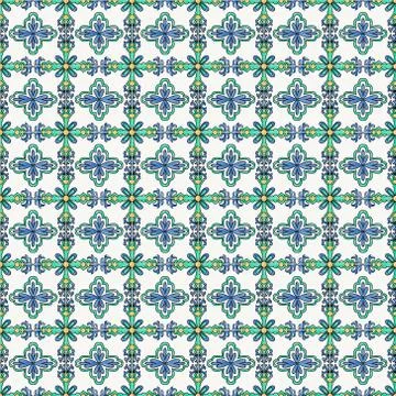 Spanish tiles Stock Illustration