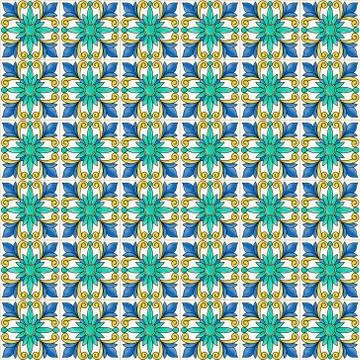 Spanish tiles Stock Illustration