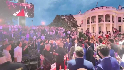 Spanish UFC fighter Topuria defeated at White House bout for Trump's birthday, W Stock Footage 337582850