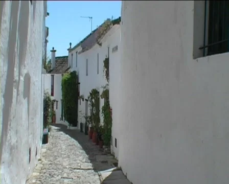Spanish village and castle  Stock Footage 637726