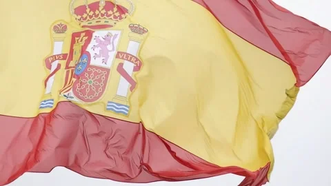 Spanish waving flag Stock Footage 164220587