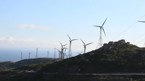 SpanishWindTurbines1 Video stock 158502613