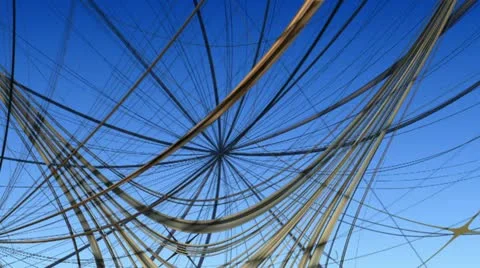 Spanned network in the sky n1445 Stock Footage 14826984