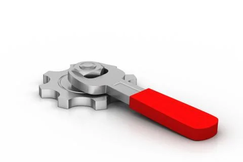 Spanner and gear Free Stock Illustration