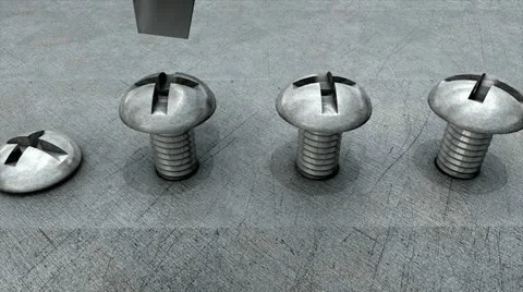 Spanner and nut 3d animation, tool, work. Stock Footage 12152549