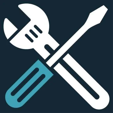 Spanner And Screwdriver Icon Stock Illustration