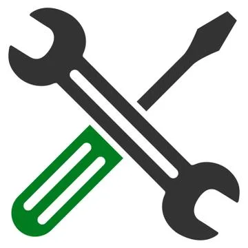 Spanner And Screwdriver Icon Stock Illustration