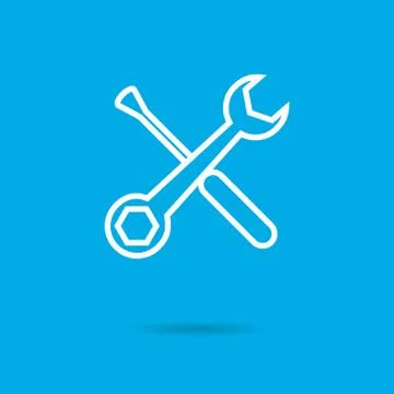 Spanner and screwdriver 스톡 일러스트