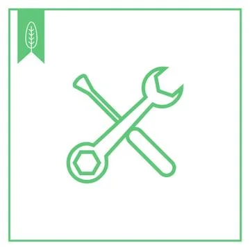 Spanner and screwdriver Stock-Illustration