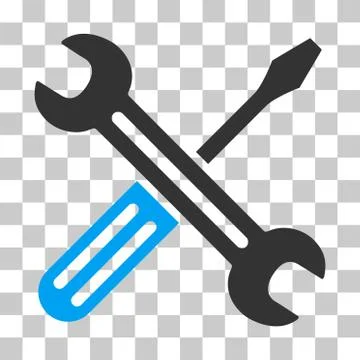 Spanner And Screwdriver Vector Icon Stock Illustration