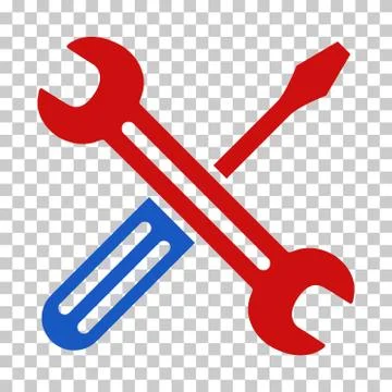 Spanner And Screwdriver Vector Icon Stock Illustration
