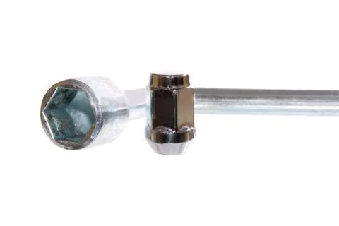 Spanner and screwdriver on white background Stock Photos