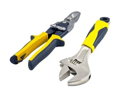 Spanner and wire-cutter Stock Photos