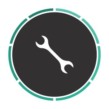 Spanner computer symbol Stock Illustration