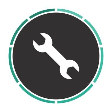Spanner computer symbol 스톡 일러스트