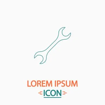 Spanner computer symbol Stock Illustration