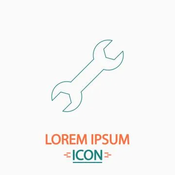 Spanner computer symbol Ilustración de archivo