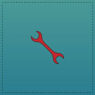 Spanner computer symbol Stock Illustration