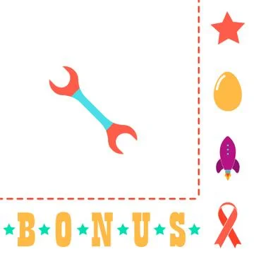 Spanner computer symbol 스톡 일러스트