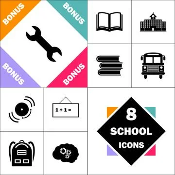 Spanner computer symbol Stock Illustration